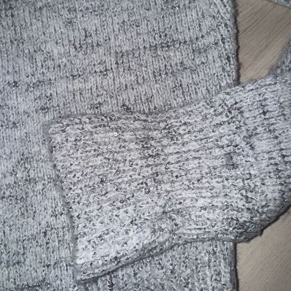 NWT Jcrew Embellished pullover sweater with rhinestone collar and sparkle knit M - Picture 7 of 12